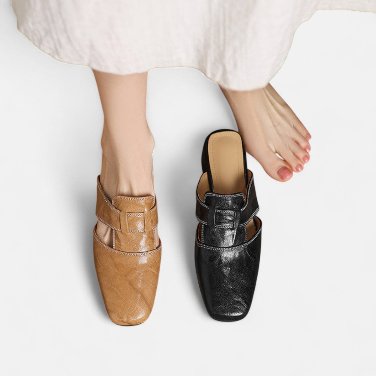 Elegantes sandalias de cuero Andie