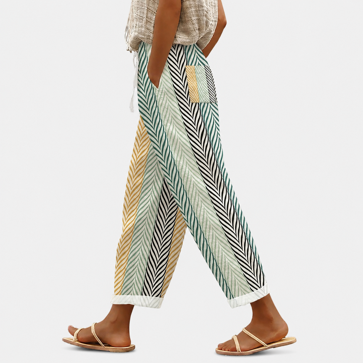 Pantalones de mujer con cintura elástica