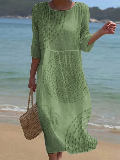Vestido casual bordado para mujer