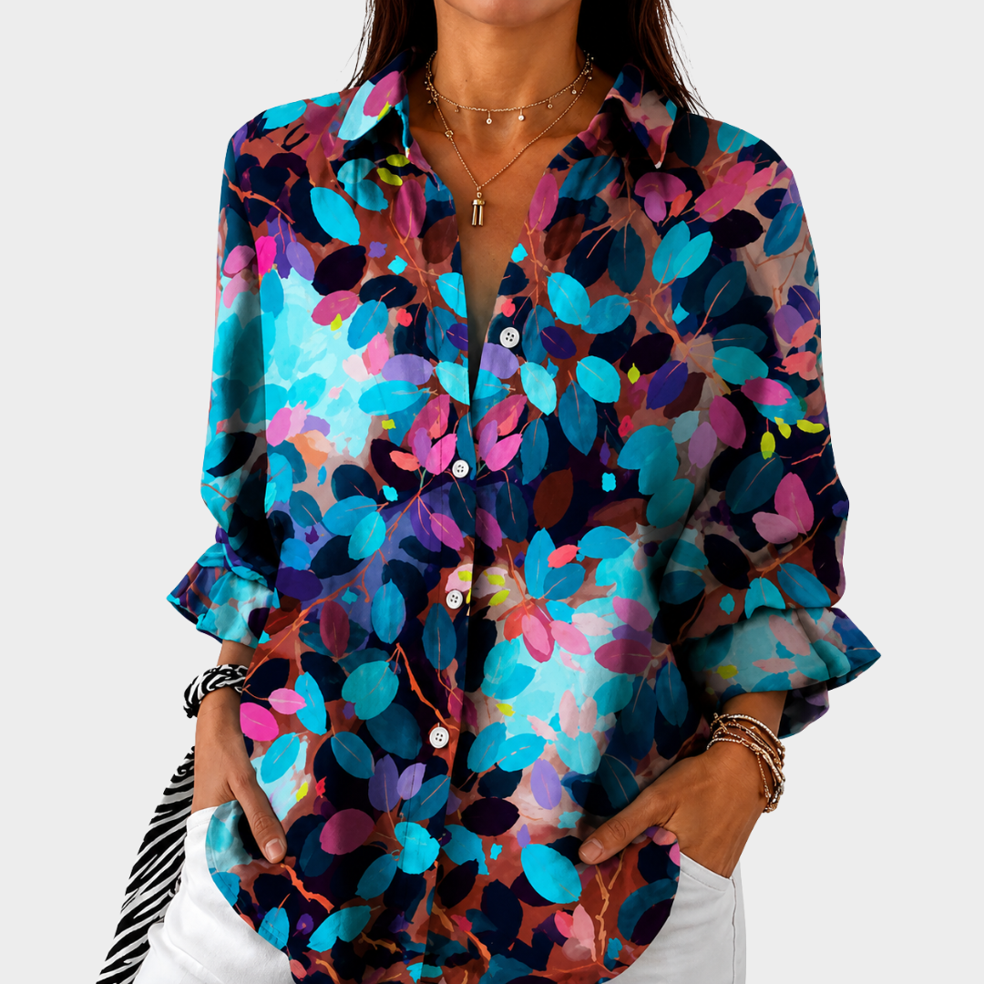 Blusa ligera con estampado colorido