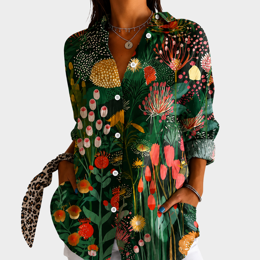 Blusa ligera con estampado colorido