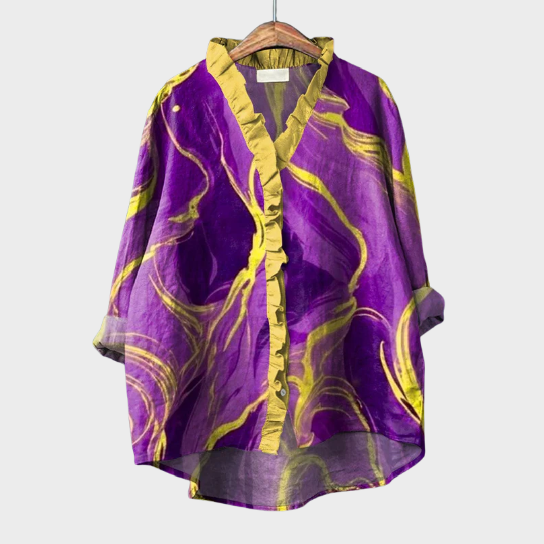 Zéliee | Blusa elegante con efecto mármol