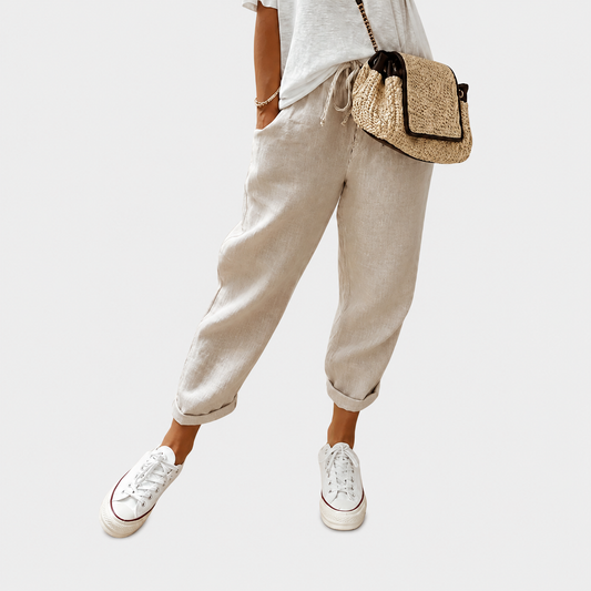 Pantalones fluidos, cómodos y elegantes.
