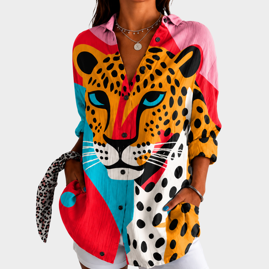 Blusa ligera con estampado colorido