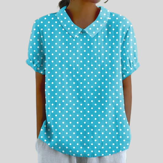 Lucette | Blusa a lunares turquesa
