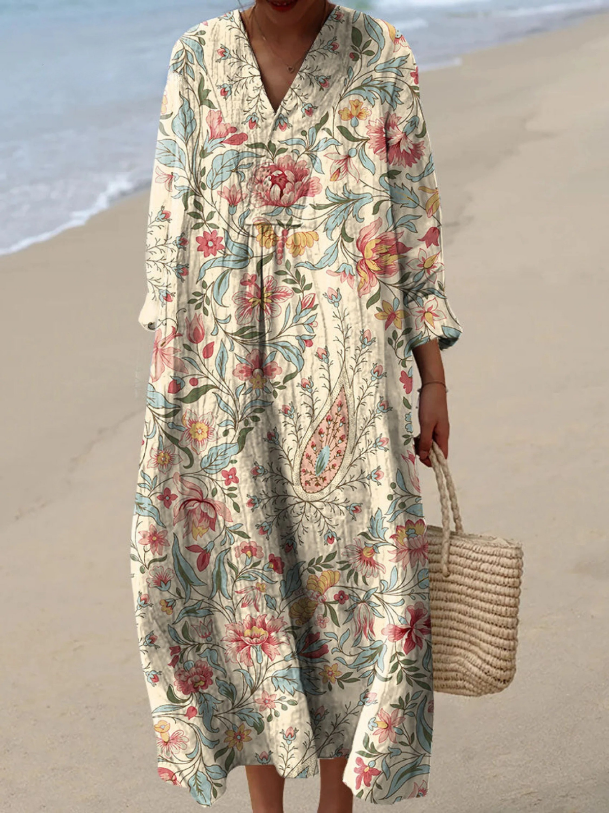 Soraya | Vestido de verano ligero de manga larga