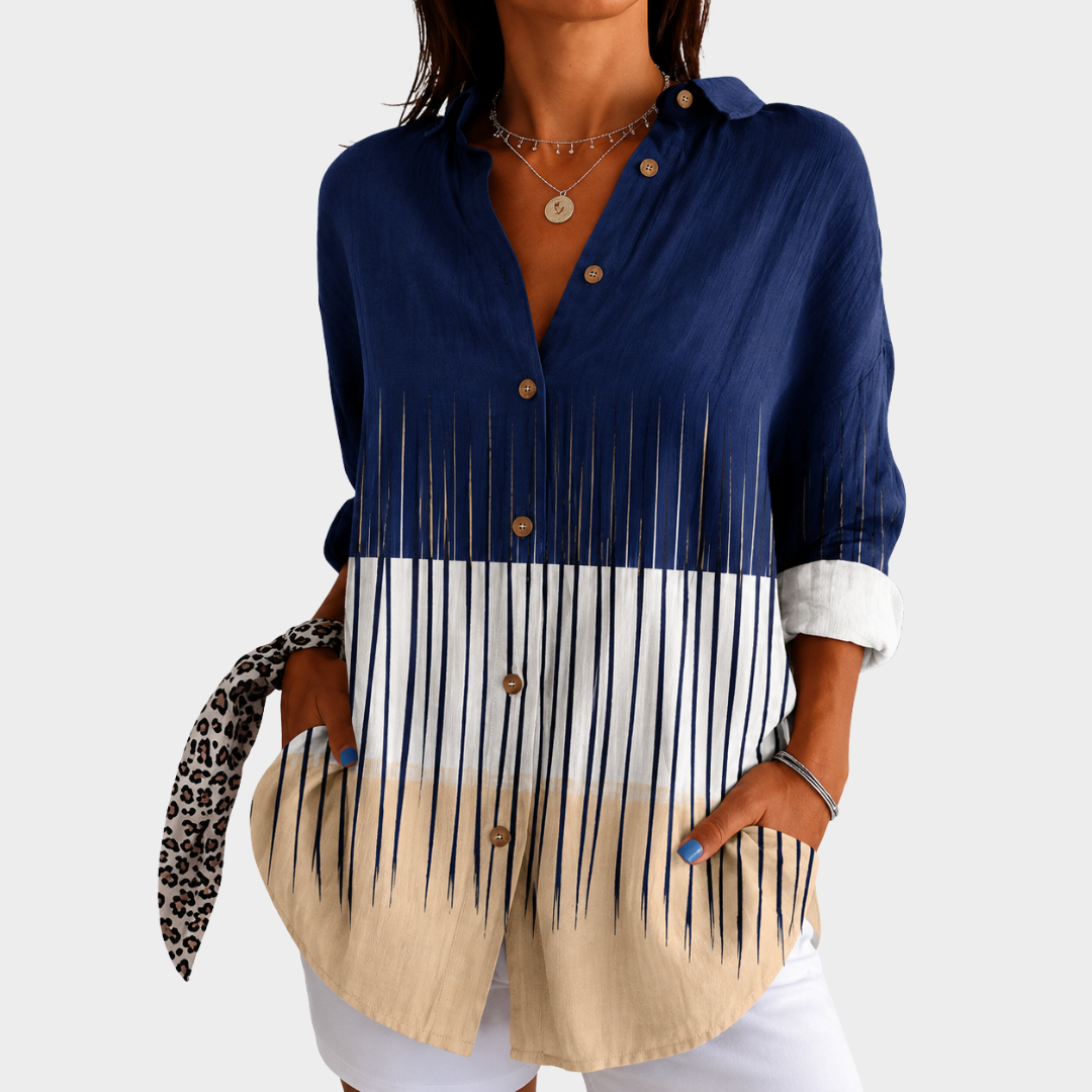 Blusa ligera con estampado colorido