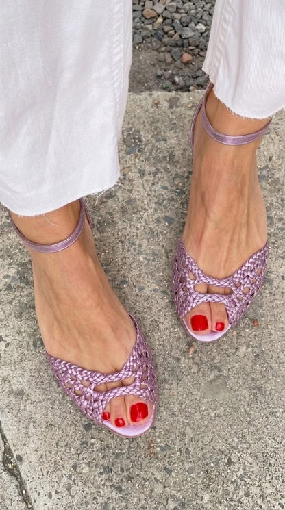 Sandalias cómodas trenzadas doradas Isadora