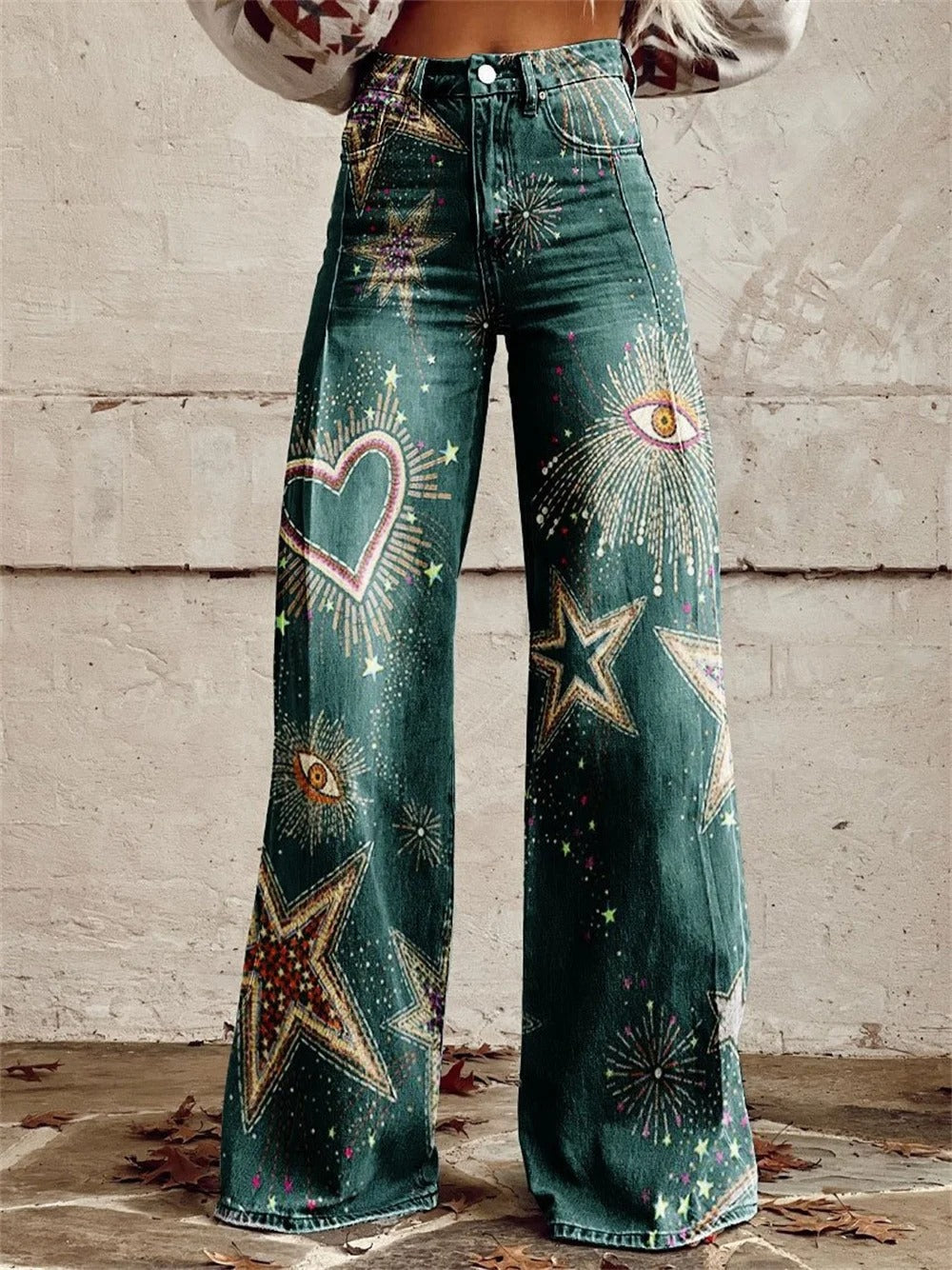 Sophia™ - Pantalones de talle alto y pierna ancha