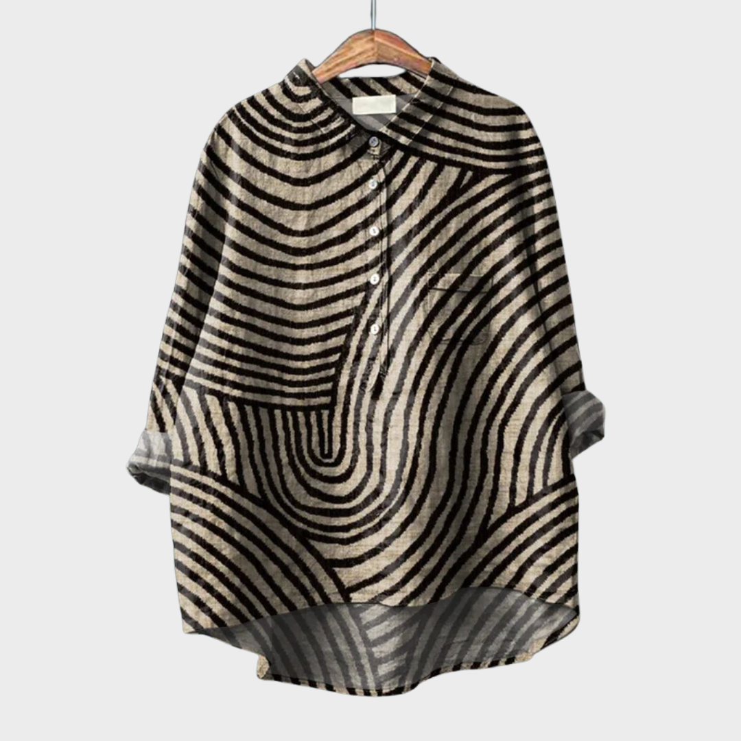Jacinto | Blusa moderna con estampado gráfico