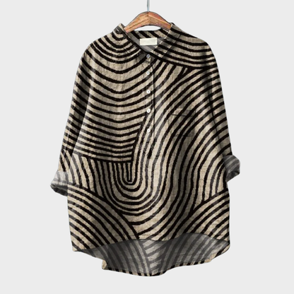 Jacinto | Blusa moderna con estampado gráfico