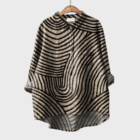 Jacinto | Blusa moderna con estampado gráfico