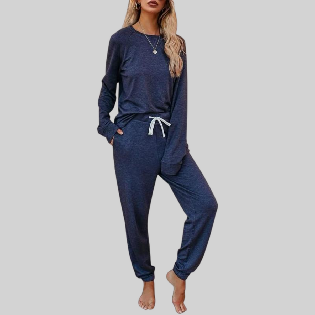JOCELYN™ - Conjunto informal de manga larga con pantalón deportivo