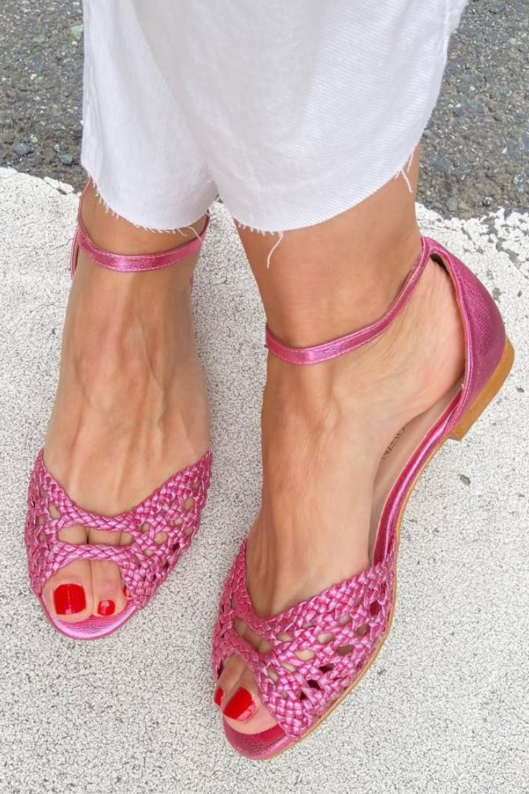 Sandalias cómodas trenzadas doradas Isadora