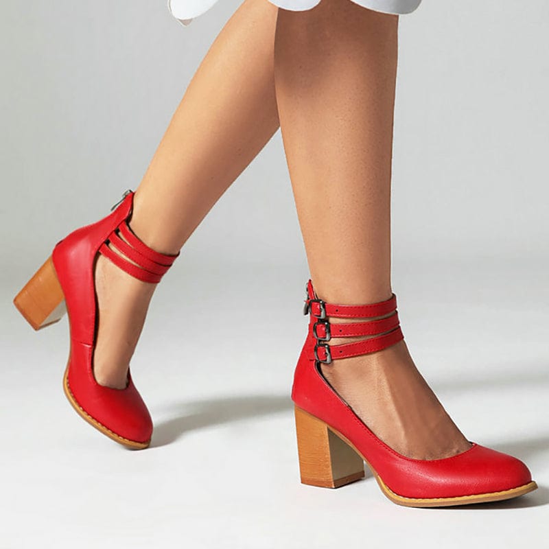 Ariana | Zapatos de tacón con triple hebilla