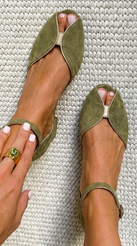 Sandalias Olivia Confort color verde salvia