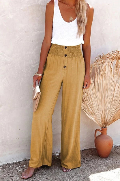 Riana - Pantalones holgados de cintura alta