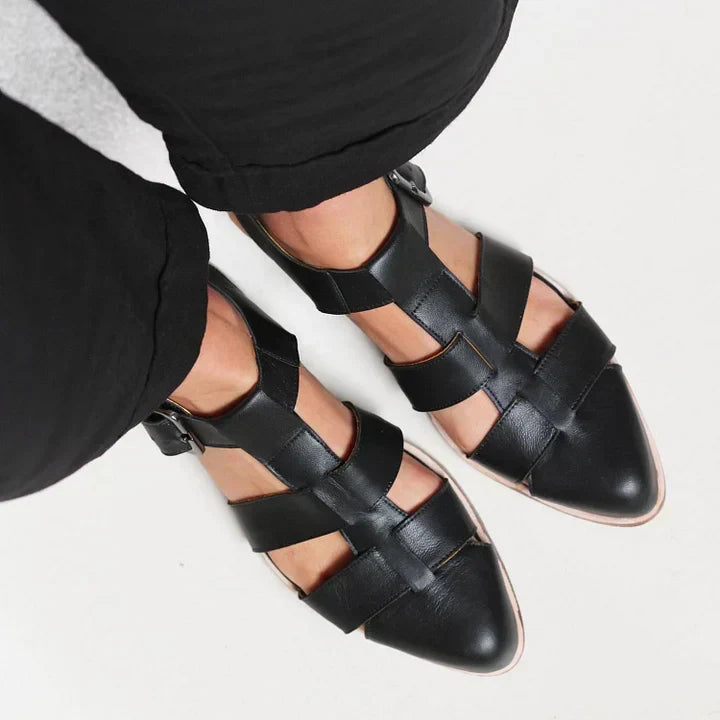 Alicia | Sandalias planas tejidas