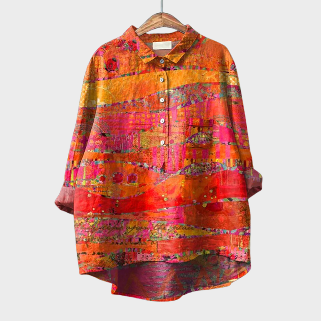 Filomena | Blusa artística vibrante