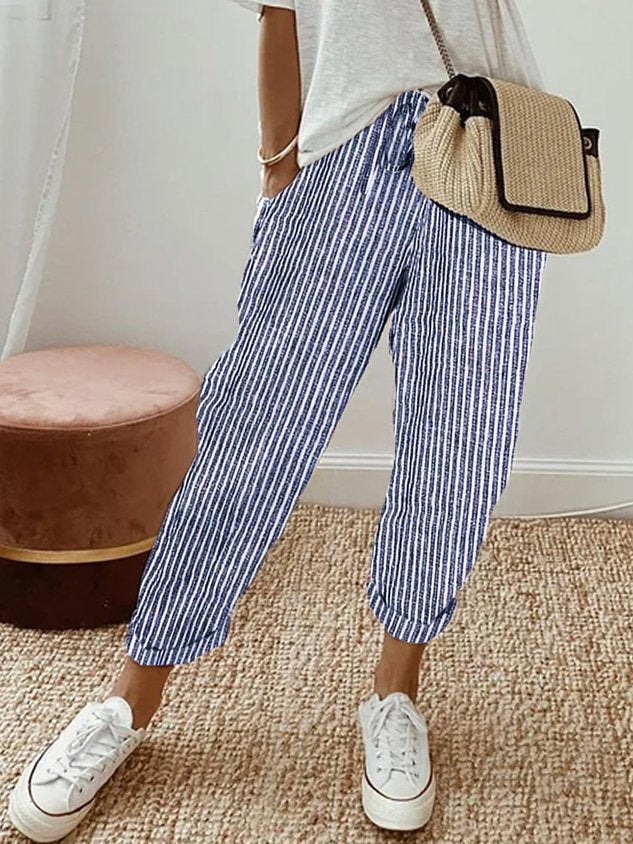 Pantalones fluidos, cómodos y elegantes.