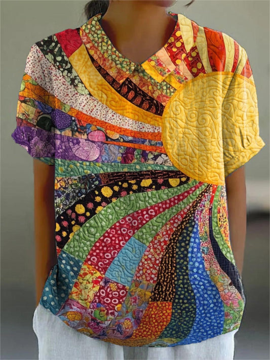 Lila | Blusa colorida de retazos