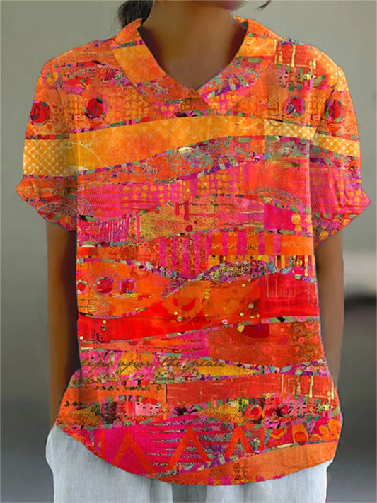 Isla | Blusa abstracta colorida