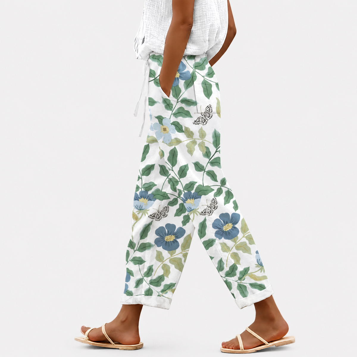 Pantalones cómodos con bolsillos para mujer