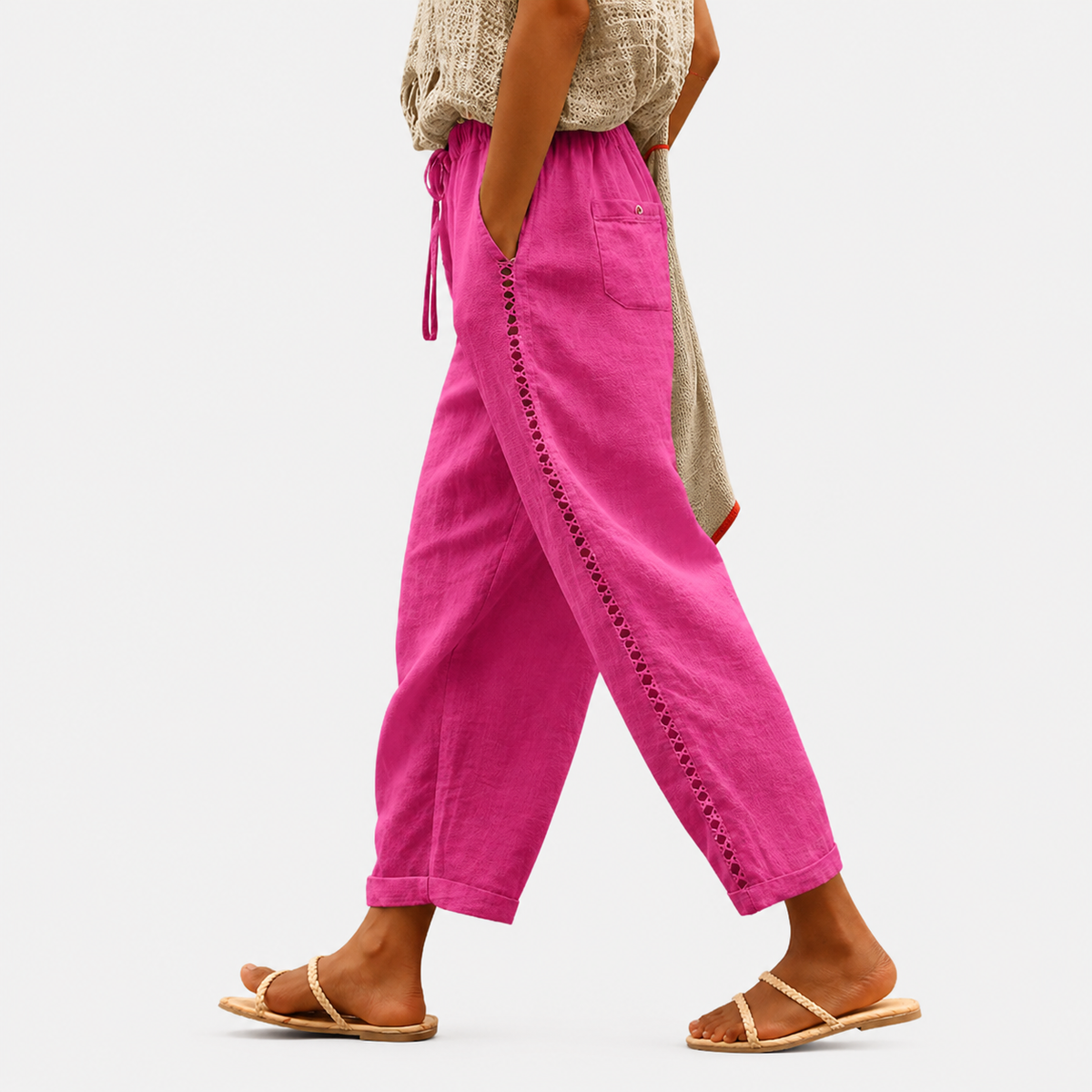Pantalones relajados Floración al atardecer