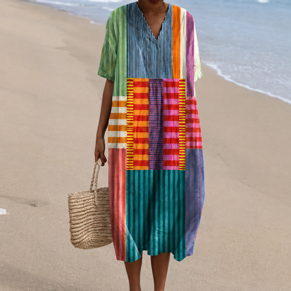 Vestido estampado de verano que resalta