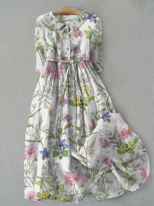 Rosalie | Elegante vestido con estampado de flores silvestres
