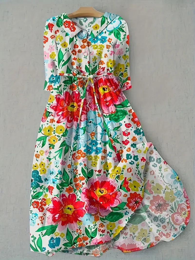 Colette | Vestido floral en colores vibrantes
