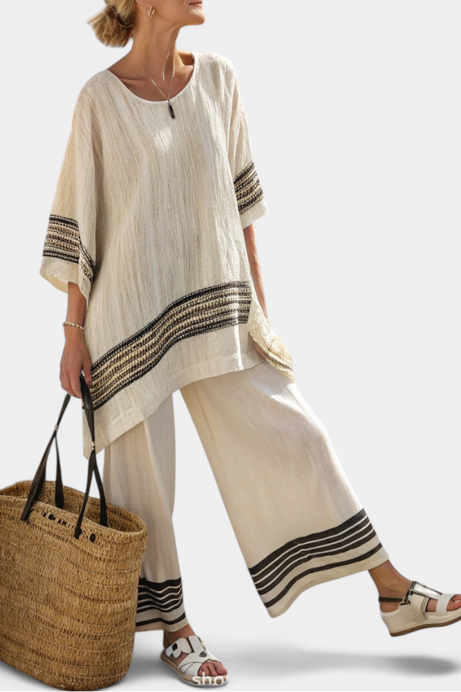Hélène | Conjunto de lino natural y confortable