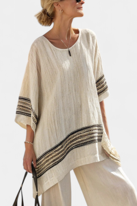 Hélène | Conjunto de lino natural y confortable