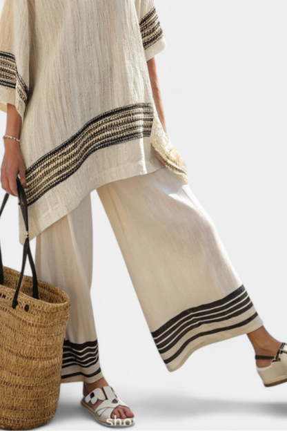 Hélène | Conjunto de lino natural y confortable