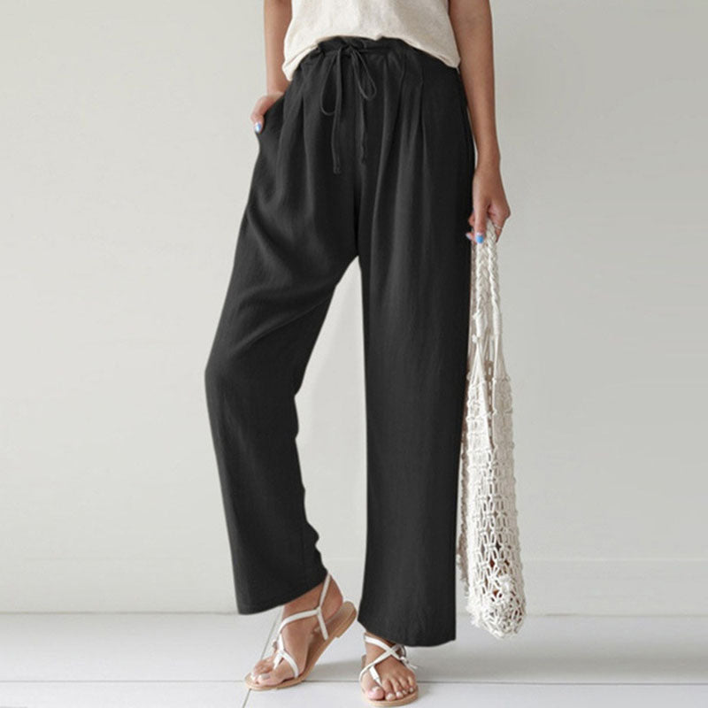 Vara - Pantalón de corte relajado con cordón