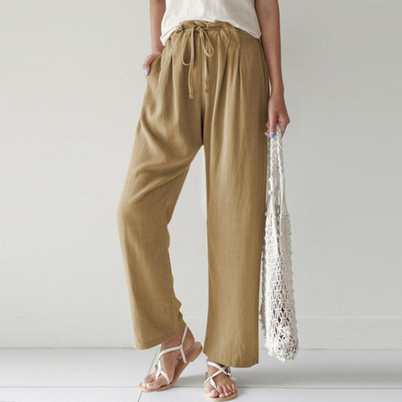Vara - Pantalón de corte relajado con cordón