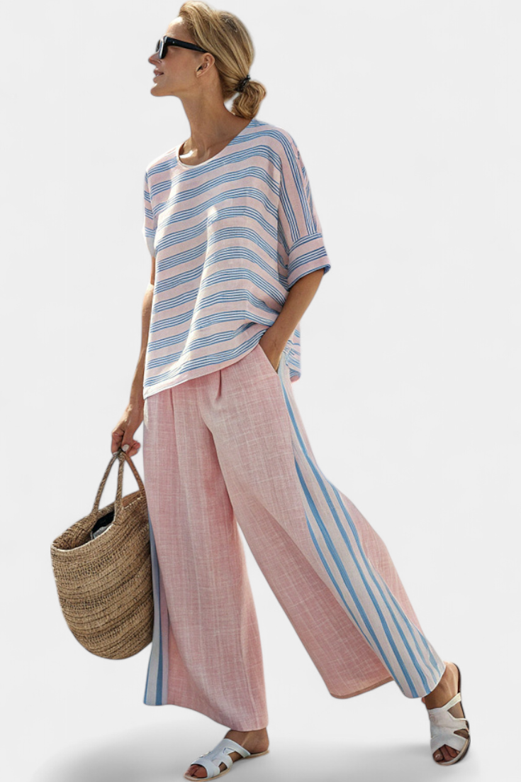 Virella | Conjunto de lino suave pastel