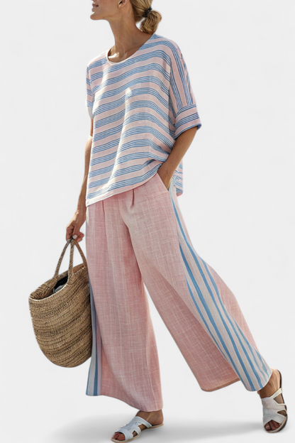 Virella | Conjunto de lino suave pastel