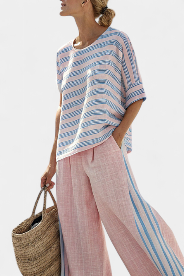 Virella | Conjunto de lino suave pastel