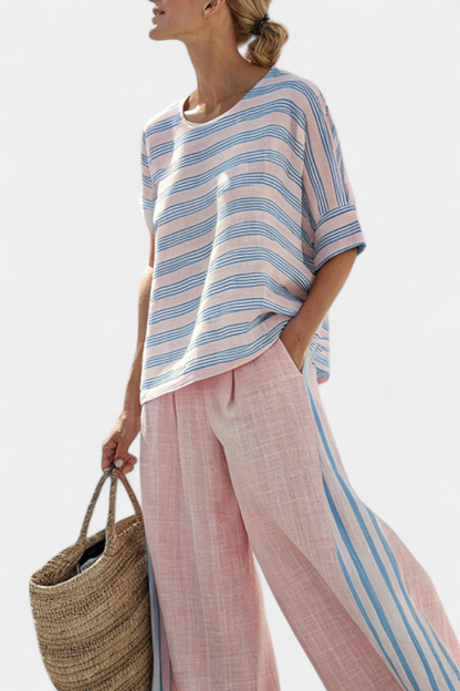 Virella | Conjunto de lino suave pastel