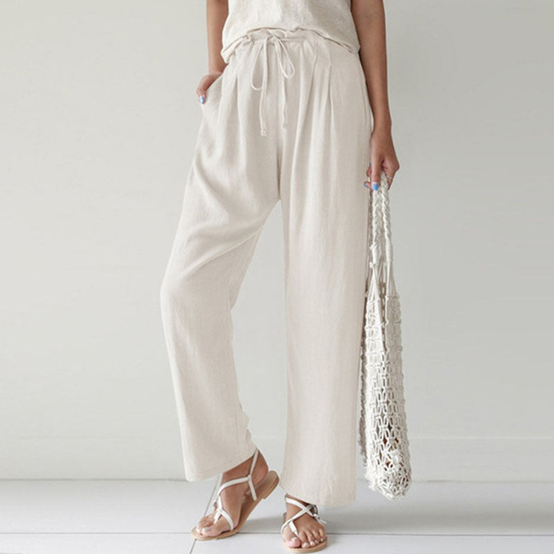 Vara - Pantalón de corte relajado con cordón