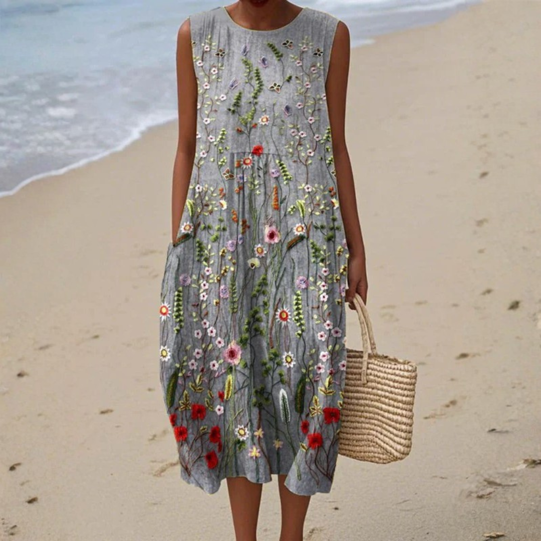 Cómodo vestido de verano sin mangas