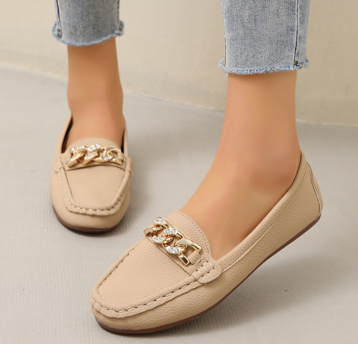 Eden - Mocasines elegantes con hebilla de diamante