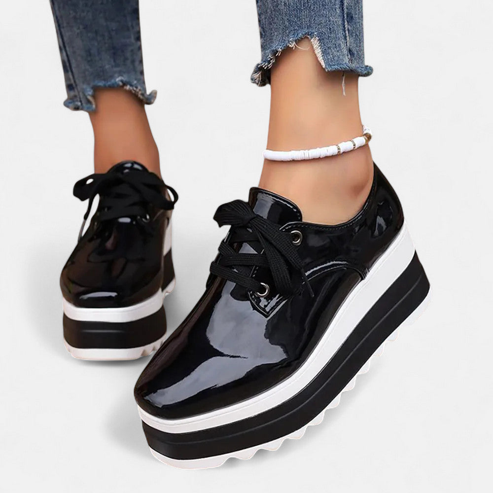 Zapatos Derby ortopédicos Chiara con suela alta