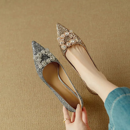 Zapatos de tacón con lentejuelas Gloria
