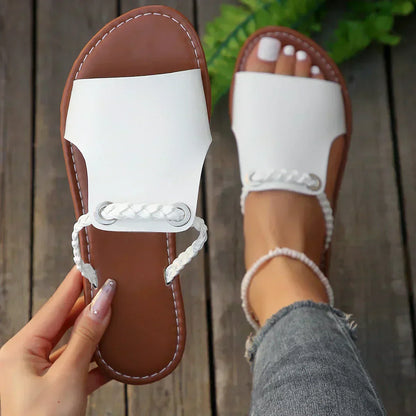 Sandalias sin cordones trenzadas