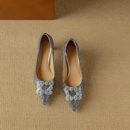 Zapatos de tacón con lentejuelas Gloria