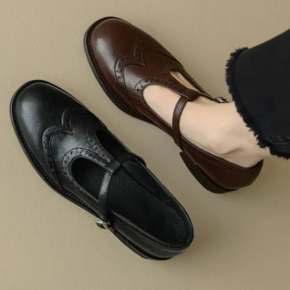 Elegantes zapatos Mary Jane con tira en forma de T
