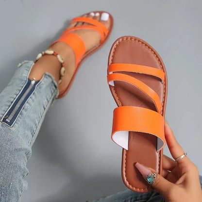 Sandalias planas informales y cómodas