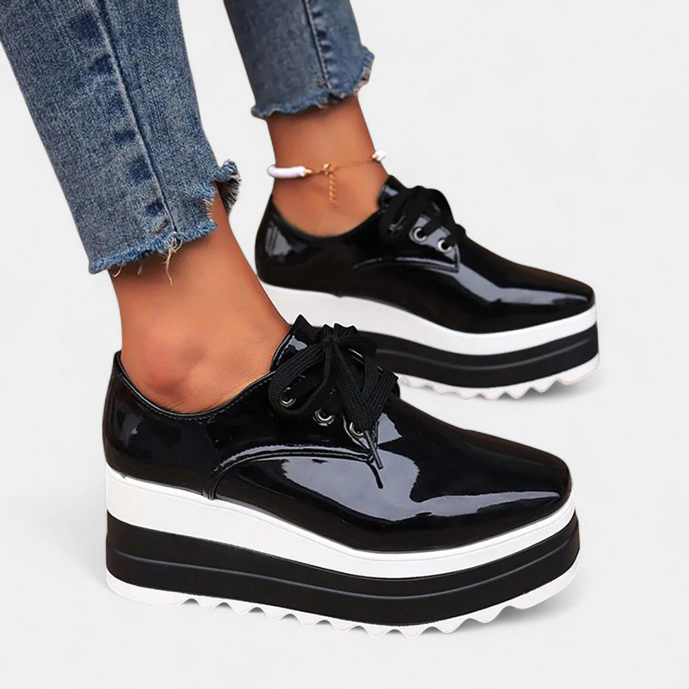 Zapatos Derby ortopédicos Chiara con suela alta